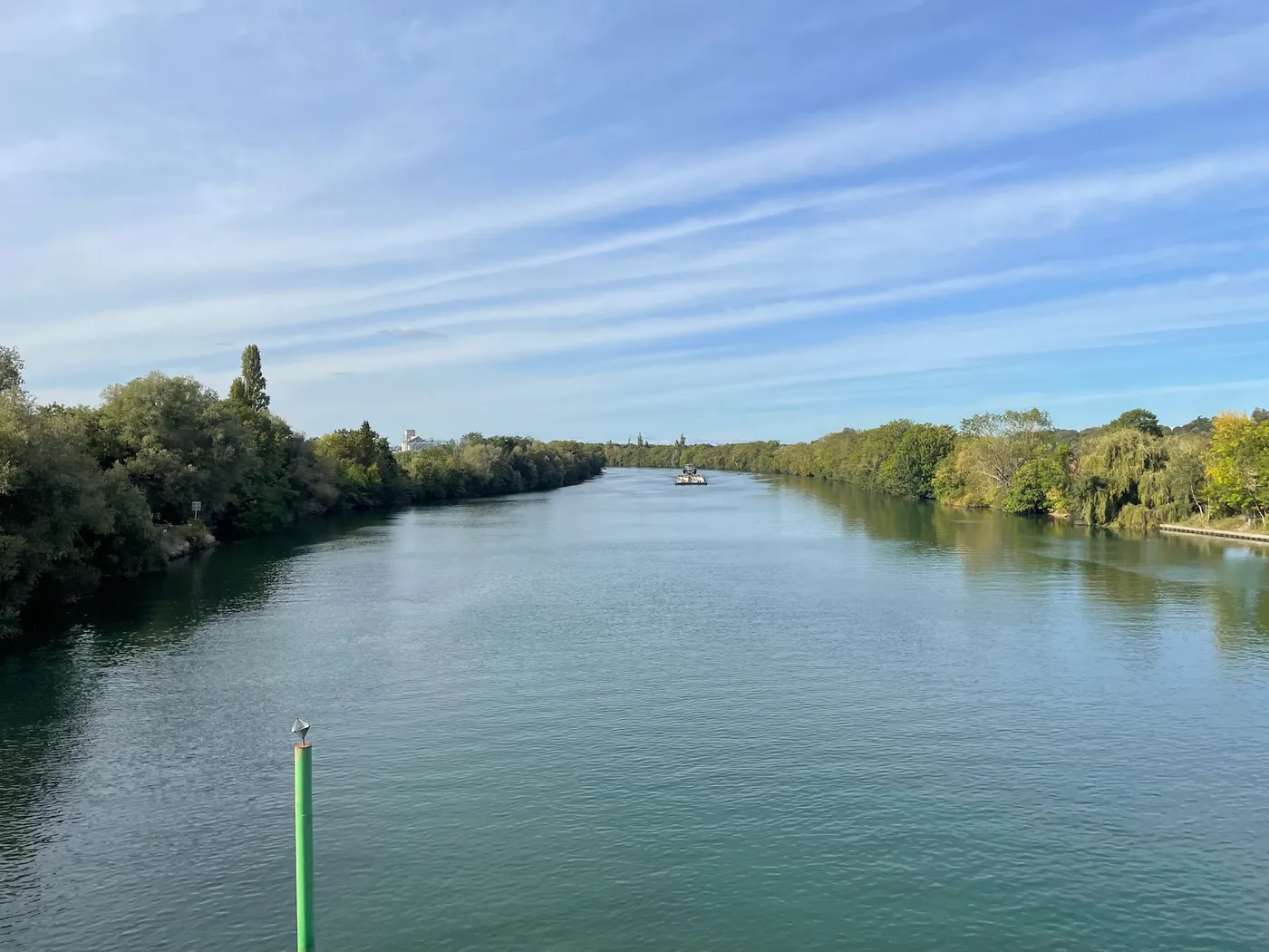 Traversée de la Seine pour rejoindre la gare de Ris-Orangis