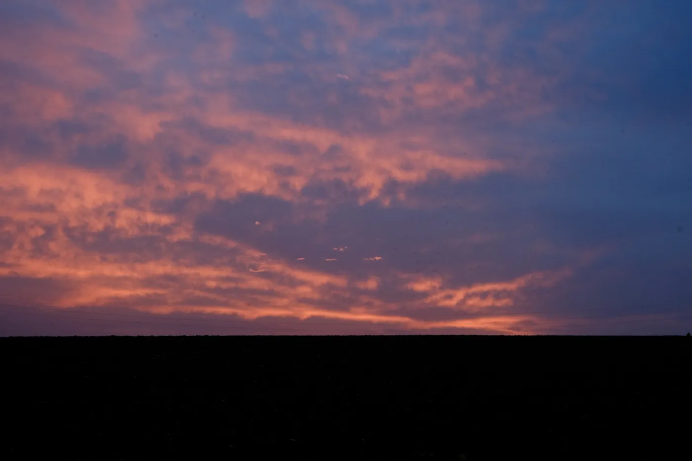 Coucher de soleil sur les champs de la Vallée du Grand Morin